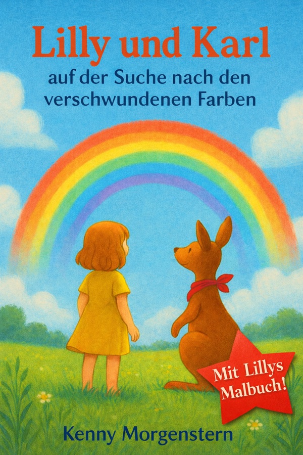 Buchcover Band 2: Lilly und Karl auf der Suche nach den verschwundenen Farben – mit Lillys Malbuch